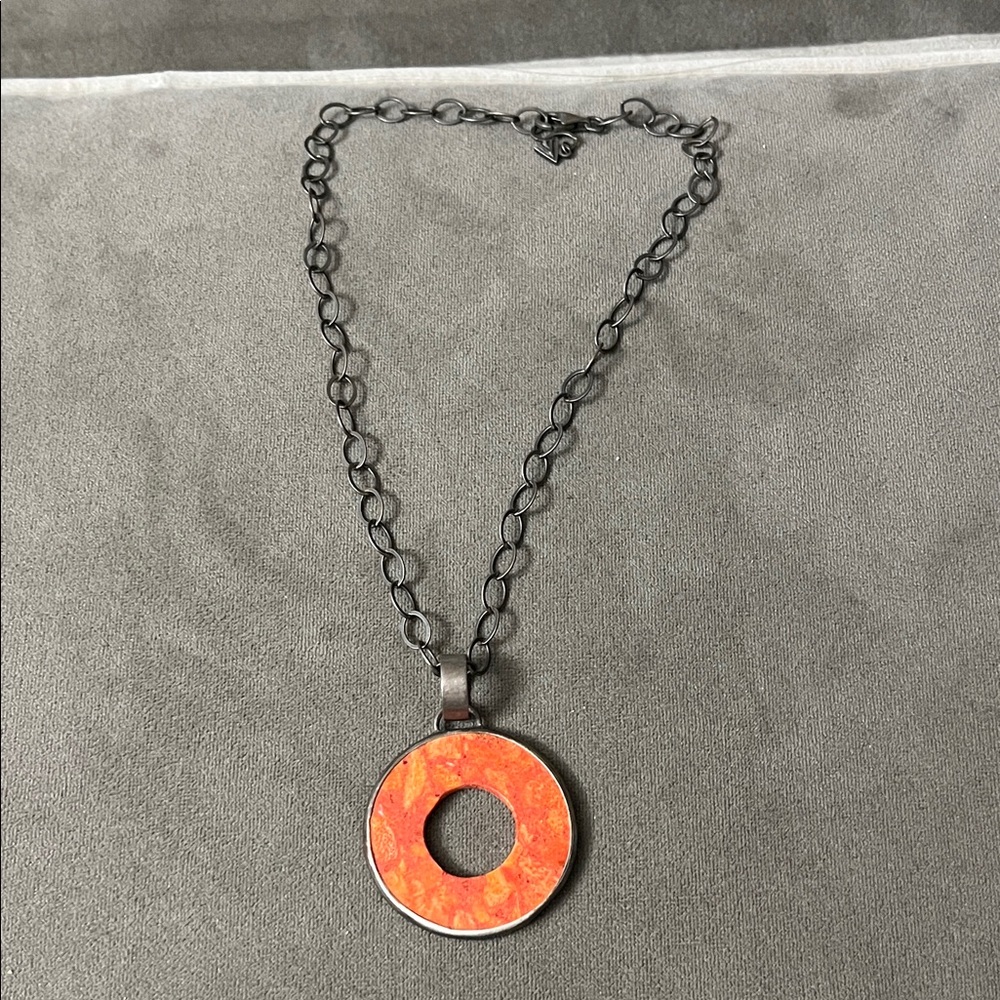 Silpada Vibrant Orange Pendant Necklace